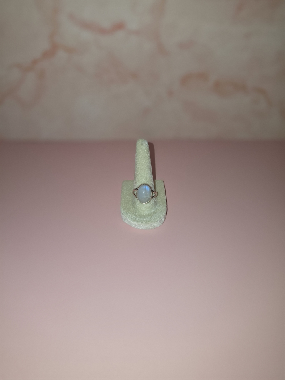 Moonstone Oval Ring in Silver- Women's Jewelry